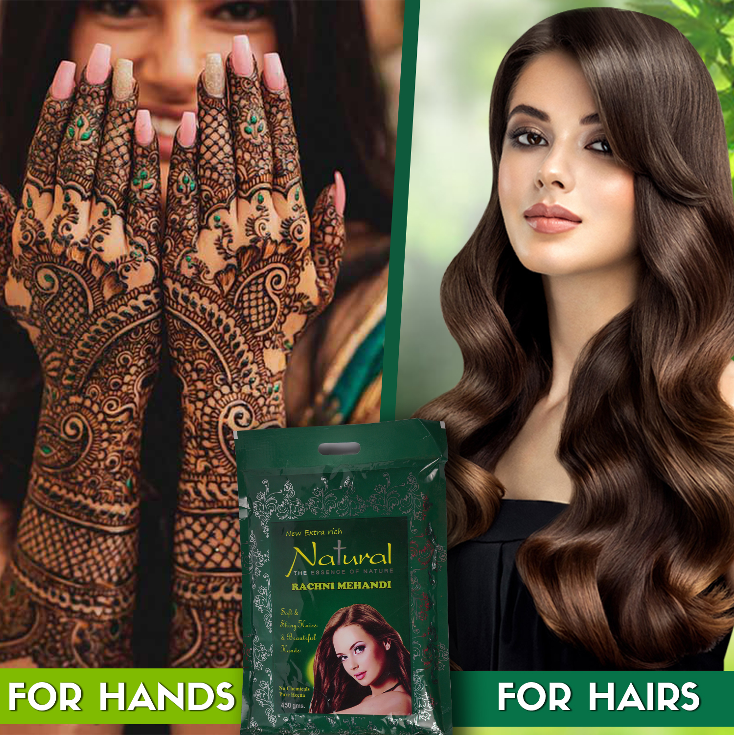 Natural Rachni Mehendi for Hair and Hands, Natural Conditioning, Anti-Dandruff Hair 450gm - Image 5
